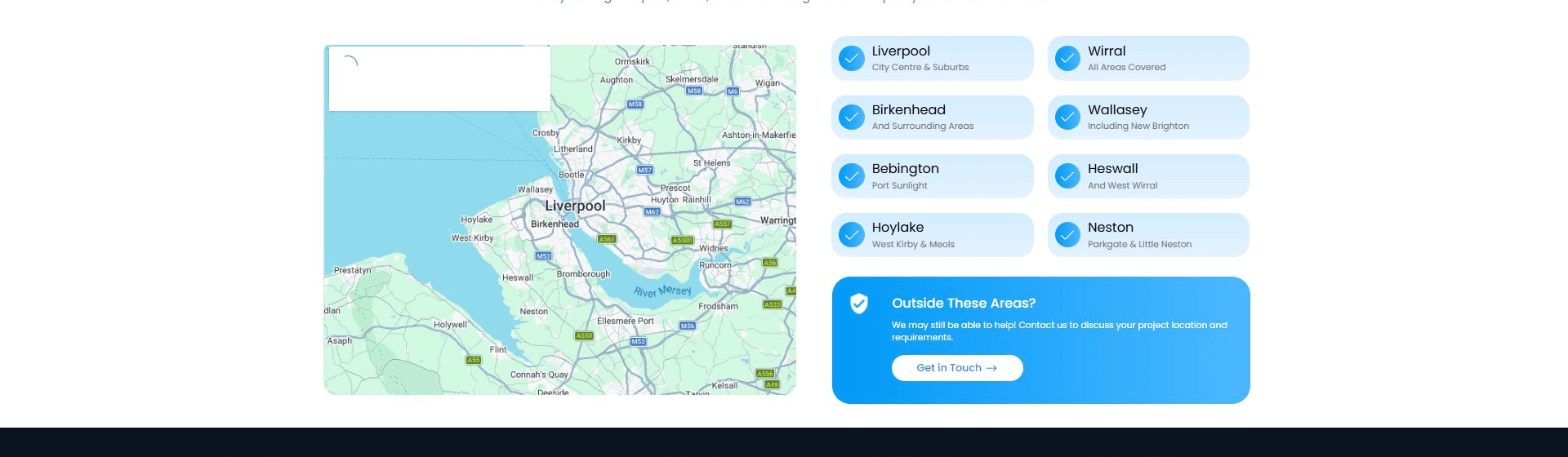 Areas CNR Construction cover across Wirral and Merseyside including Liverpool and Birkenhead