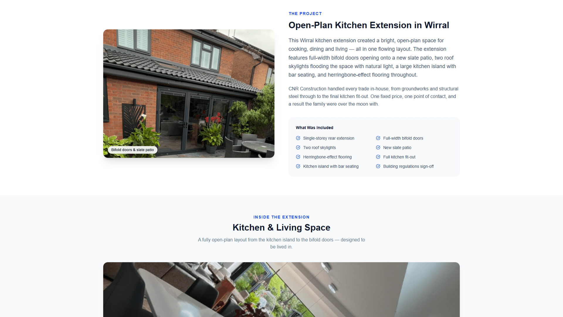 CNR Construction project showcase — quality home extensions and loft conversions in Wirral