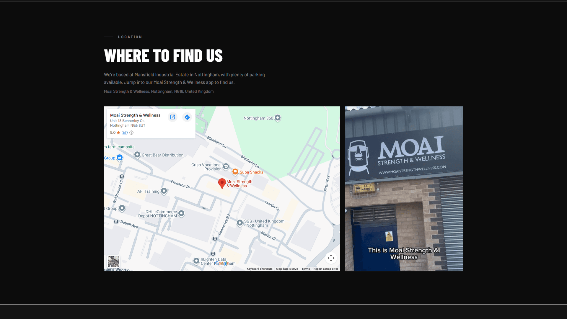 Moai Strength and Wellness coaching team page featuring kettlebell instructors