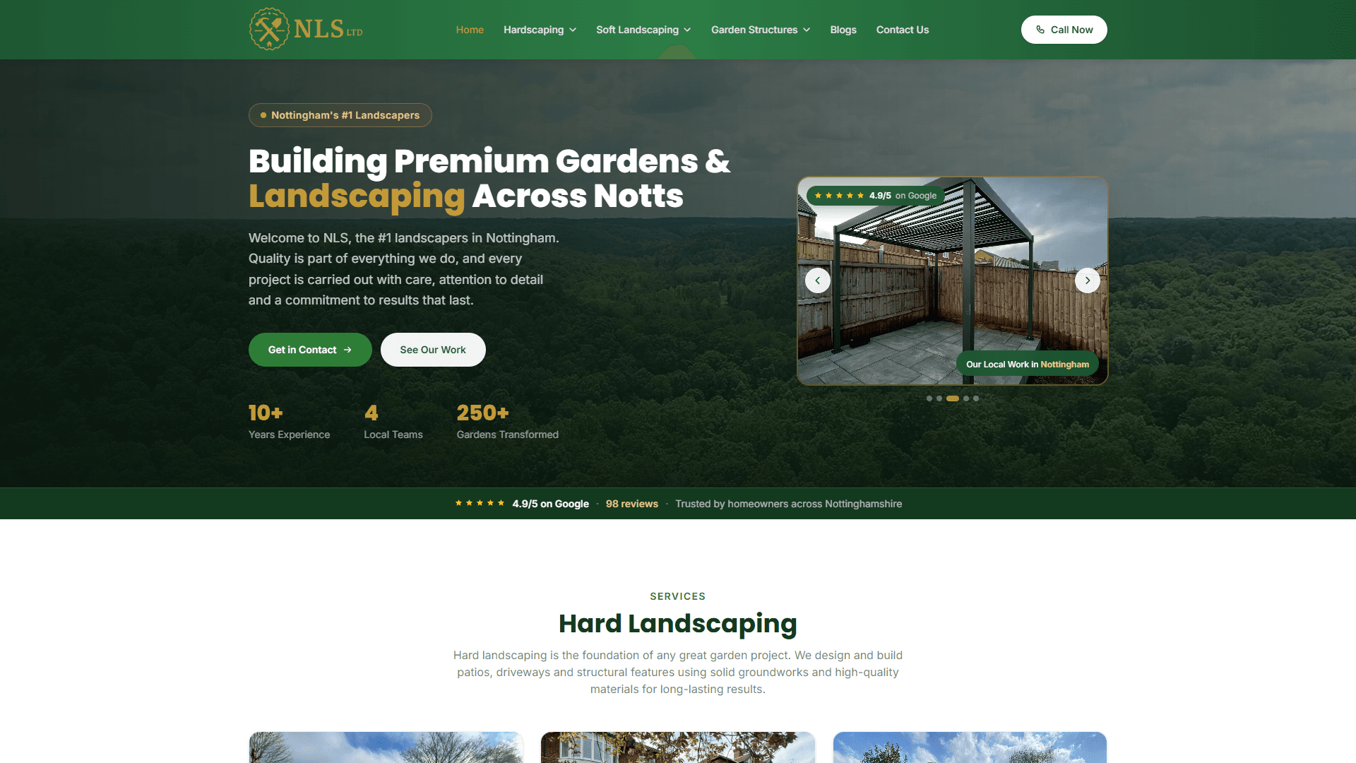 Website by WAT Websites for Nottingham Landscaping Services