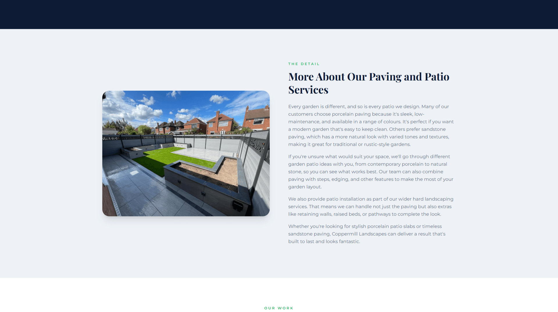 Coppermill Landscapes service areas — covering Chesterfield, Derbyshire and surrounding areas