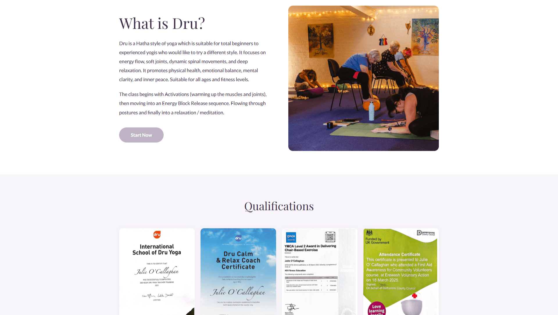 Dru with Ju — testimonials and what students say