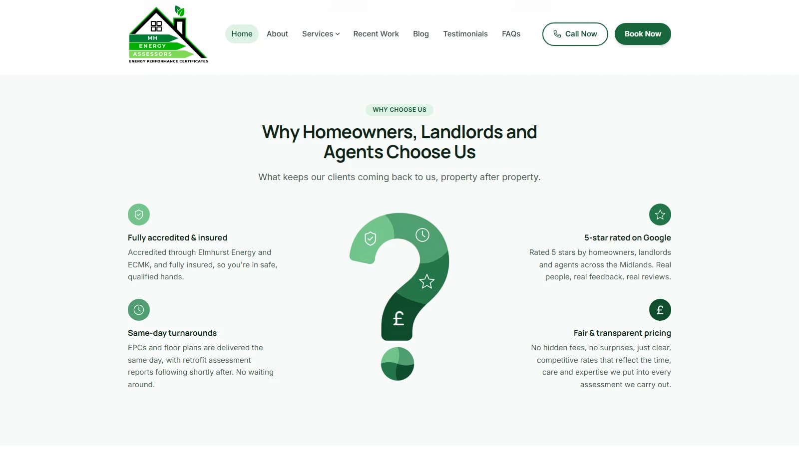 Why homeowners, landlords and agents choose MH Energy Assessors: accreditation, turnaround and pricing