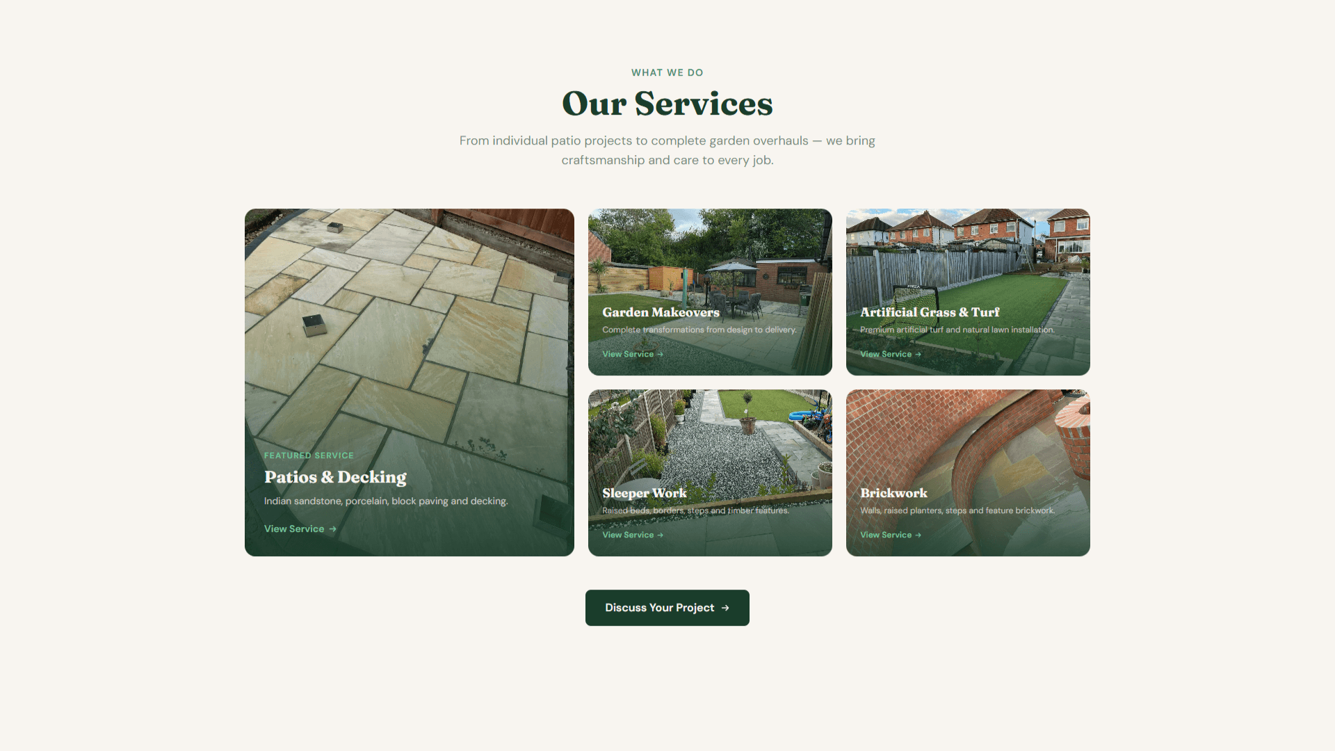 MIW Patios project gallery — completed patio and landscaping work across Derby
