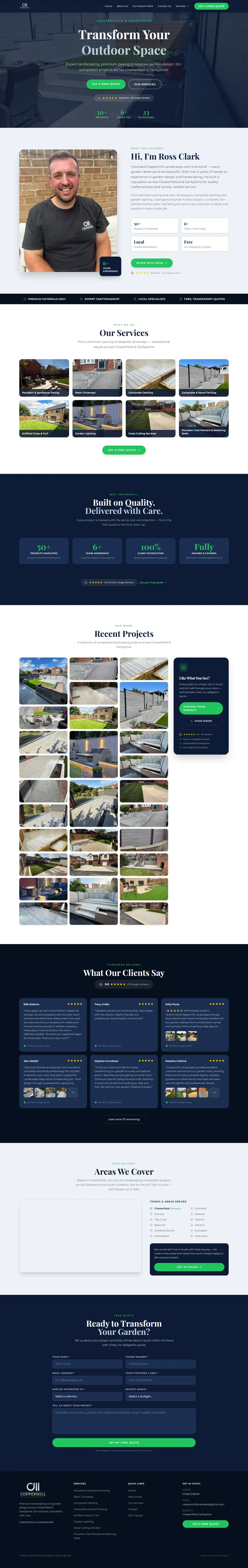 Full Coppermill Landscapes website, built by WAT Websites